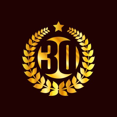 30 yıl yıldönümü-oyun kağıdı, renkli vektör çizim 