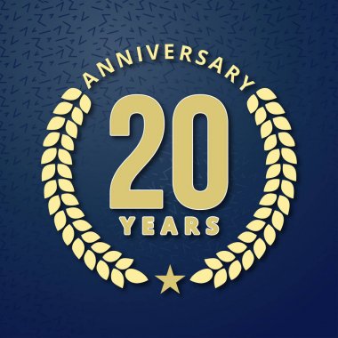 20 yıl yıldönümü-oyun kağıdı, renkli vektör çizim 