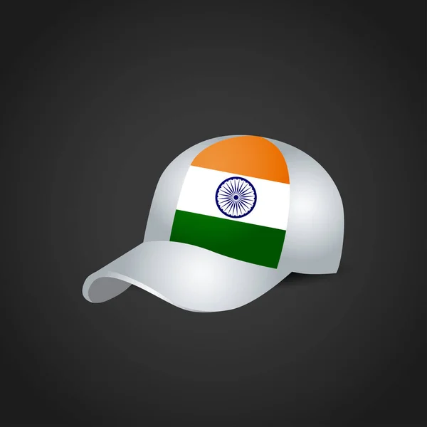 带帽向量的印度国旗设计 — 图库矢量图片