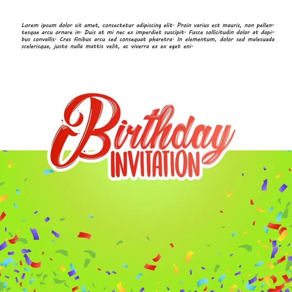 Design Élégant Carte Vœux Joyeux Anniversaire Illustration Vectorielle Colorée — Image vectorielle