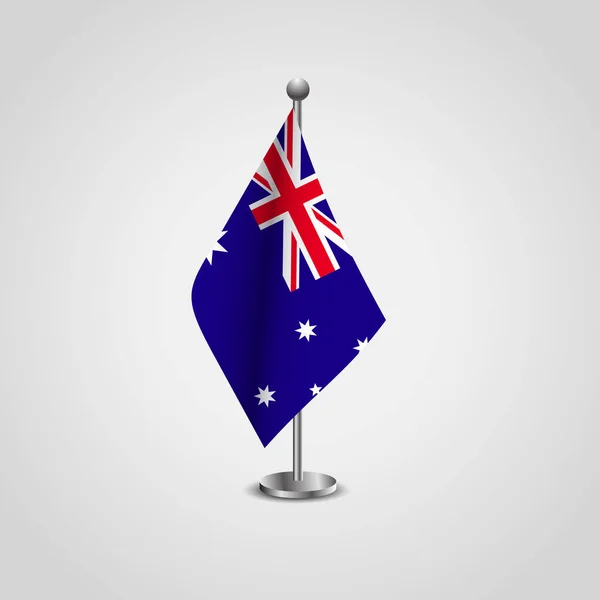 Illustration Vectorielle Colorée Drapeau Australien Motif Imprimé Pour Souvenirs — Image vectorielle