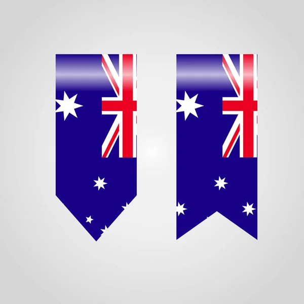 Bunte Vektorillustration Der Australischen Flagge Printdesign Für Souvenirs — Stockvektor