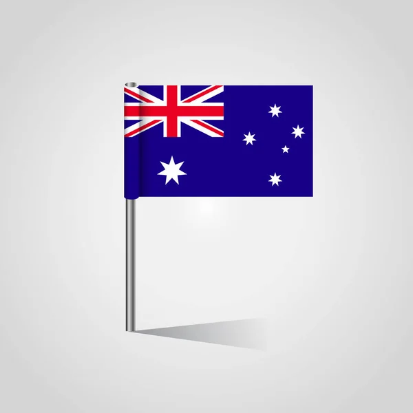 オーストラリアの旗 お土産の印刷デザインのカラフルなベクトル イラスト — ストックベクタ