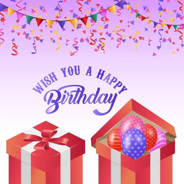 Elegant Vector Design Happy Birthday Card Pattern Background — Stock Vector