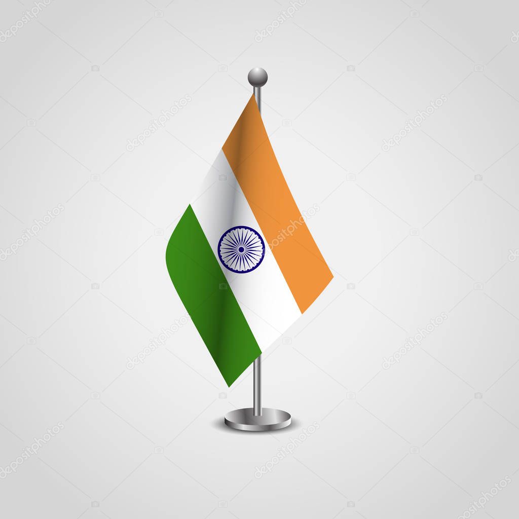 Indian flag design with a creative design vector 