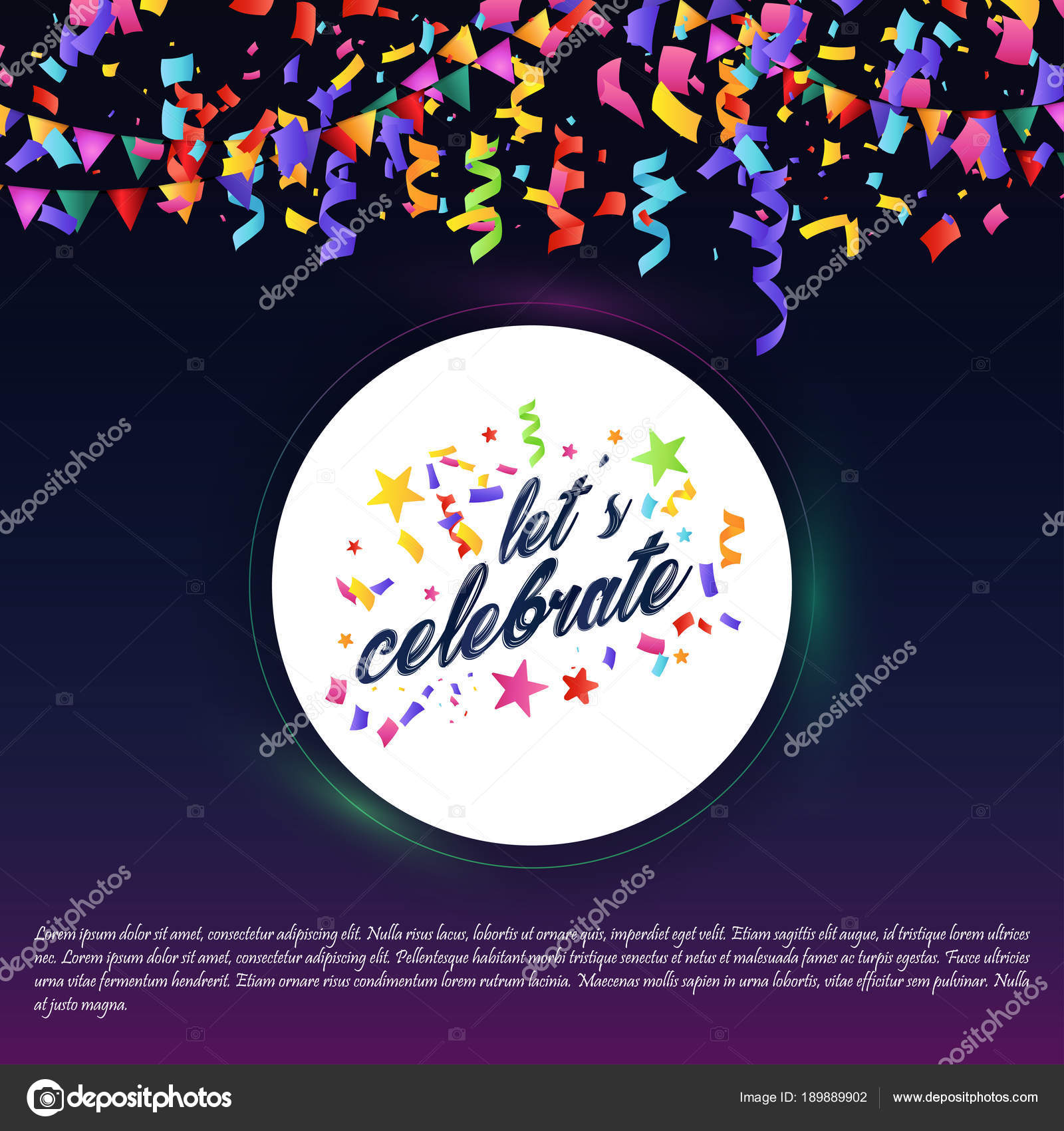Feliz Cumpleaños Tipografía Diseño Con Fondo Luz — Vector ...