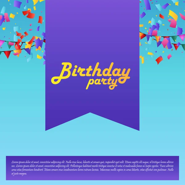 Feliz Cumpleaños Tipografía Diseño Con Fondo Luz — Archivo Imágenes Vectoriales