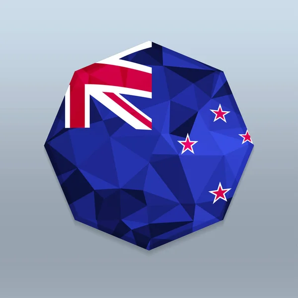 澳大利亚国旗在八角形形状 — 图库矢量图片