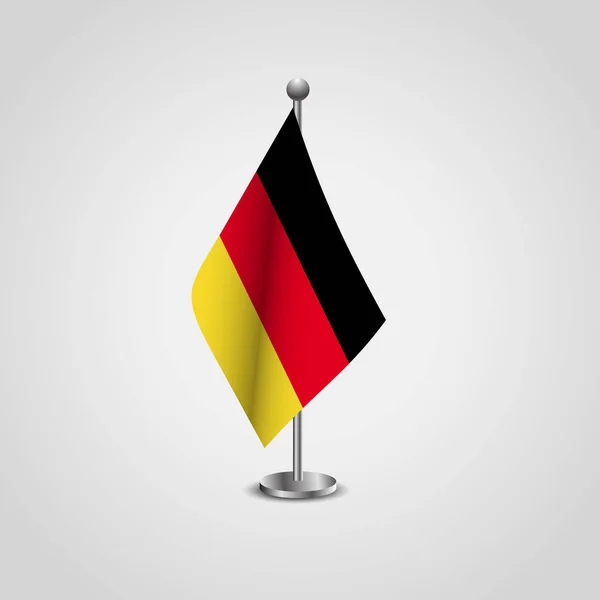 Allemagne Drapeau Isolé Sur Fond Blanc — Image vectorielle