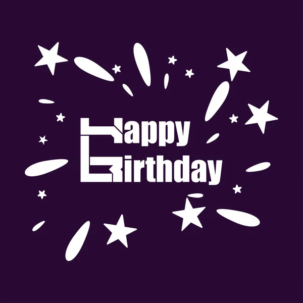 Happy Birthday Typography Design Light Backgroun — Stock Vector