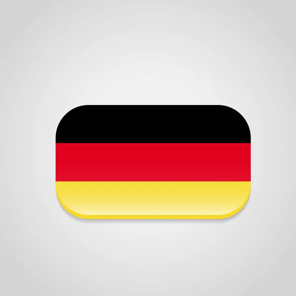 Beyaz Arka Plan Üzerinde Izole Almanya Bayrağı — Stok Vektör