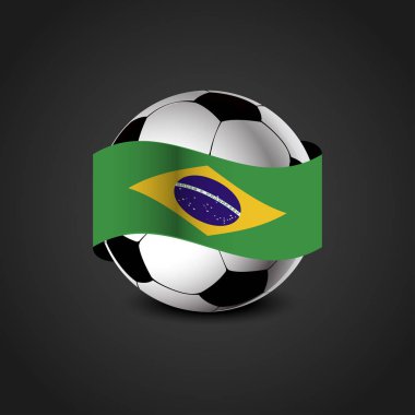 Brezilya bayrağı futbol topu