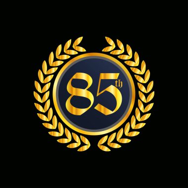 85 yıl yıldönümü rozet, daire işareti.