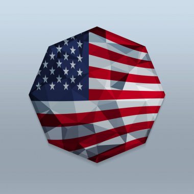 Amerika bayrağı sekizgen şeklinde