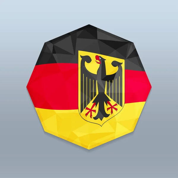 Drapeau Allemagne Forme Octogone — Image vectorielle