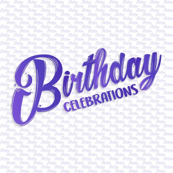 Happy Birthday Typografie Design Mit Hellem Hintergrund — Stockvektor