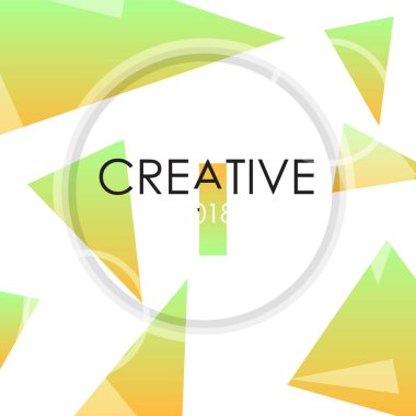 Beyaz arka plan, vektör, illüstrasyon parlak renklerde 2018 yıl için şık broşür tasarım 