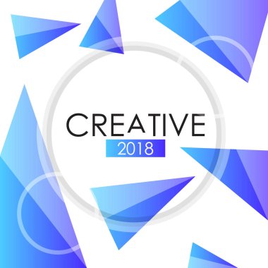 Beyaz arka plan, vektör, illüstrasyon parlak renklerde 2018 yıl için şık broşür tasarım 