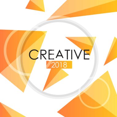 Beyaz arka plan, vektör, illüstrasyon parlak renklerde 2018 yıl için şık broşür tasarım 