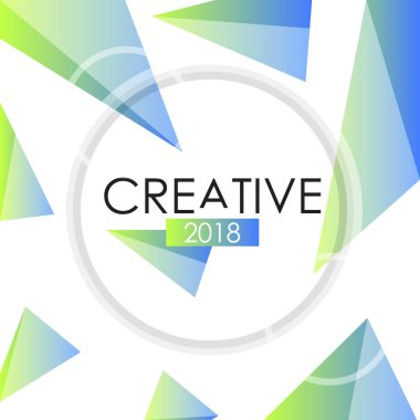 Beyaz arka plan, vektör, illüstrasyon parlak renklerde 2018 yıl için şık broşür tasarım 