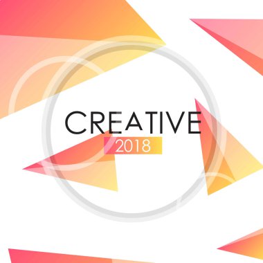 Beyaz arka plan, vektör, illüstrasyon parlak renklerde 2018 yıl için şık broşür tasarım 