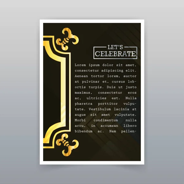 Cartel Celebración Con Estilo Vector Ilustración — Vector de stock