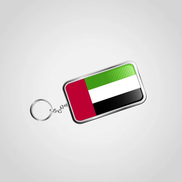 Прапор Єднаних Арабських Еміратів Дизайн Брелок Вектор — стоковий вектор