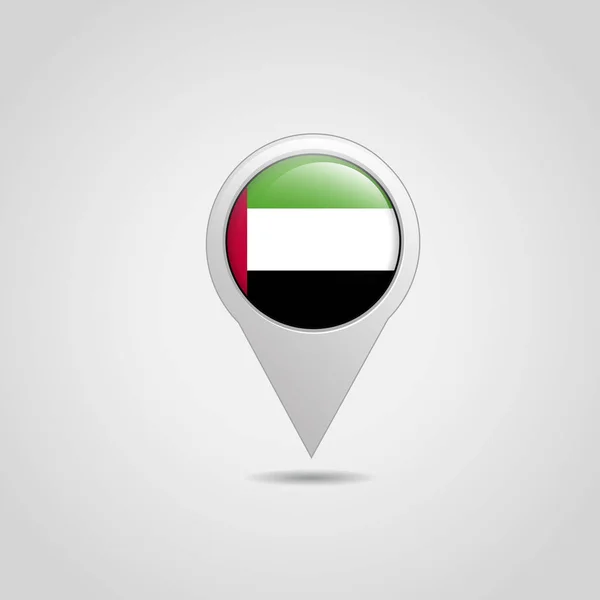 United Arab Emirates Flag Design Navigation Icon Vector — Stock Vector