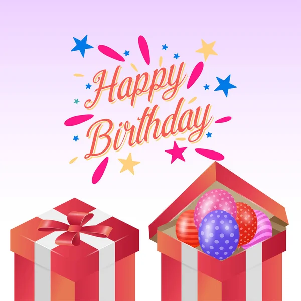 Tarjeta Felicitación Cumpleaños Vector Ilustración — Vector de stock