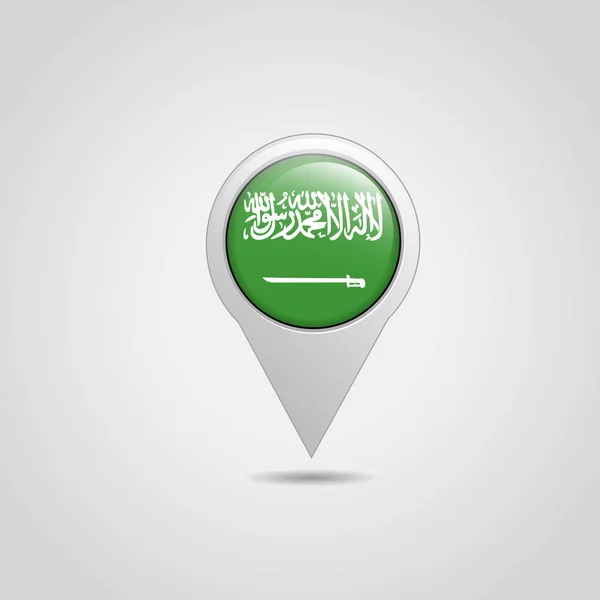 Arabia Saudita Diseño Bandera Vector Icono Navegación — Archivo Imágenes Vectoriales