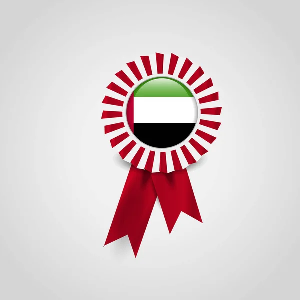 アラブ首長国連邦国旗デザイン バッジ ベクトル — ストックベクタ