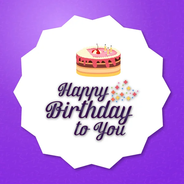 Tarjeta Felicitación Cumpleaños Vector Ilustración — Archivo Imágenes Vectoriales