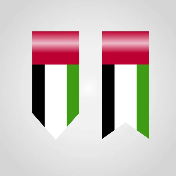 Emiratos Árabes Unidos Diseño Vector Con Soporte Bandera — Vector de stock