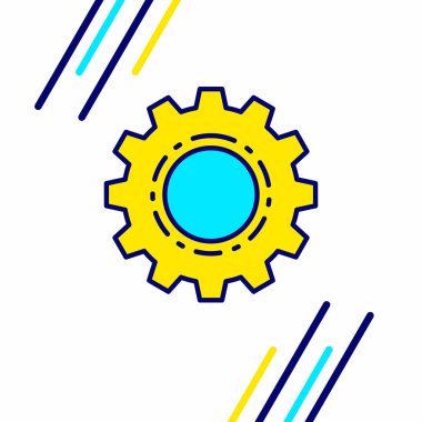 İşçi Bayramı simgesi ile açık renkli renkli vektör çizim 