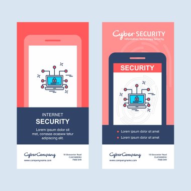 Siber güvenlik tasarımı yaratıcı tasarım ve logo ile 