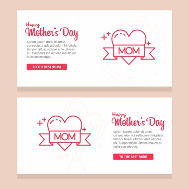 mutlu anne gün reklam afiş, vektör, illüstrasyon 