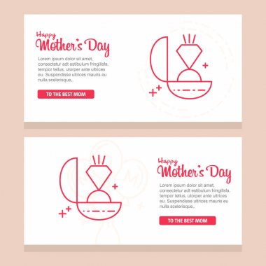 mutlu anne gün reklam afiş, vektör, illüstrasyon 