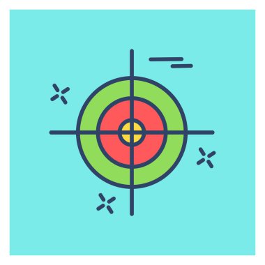 Mavi arka plan üzerinde renkli siber güvenlik yaratıcı simgesi