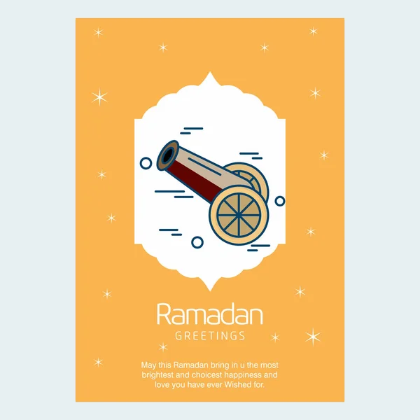 Barevné Ramadánu Holiday Greeting Card Design — Stockový vektor