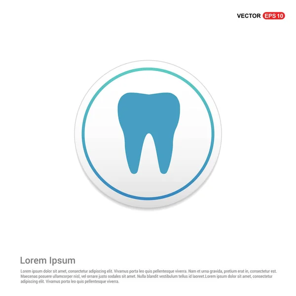 Vector Tooth Icon White Background — Stock Vector