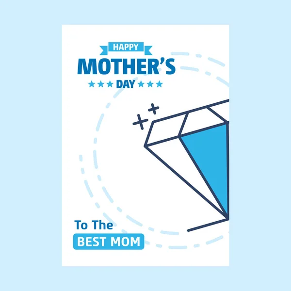 Happy Mother's Day text as celebration badge, tag, icon. Text card invitation, template. Festivity background. Lettering typography poster. Vector illustration EPS 10. Banner on textured background. Vector illustration