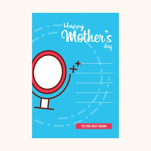 Feliz Día Las Madres Tarjeta Felicitación Decorativa Con Letras — Vector de stock