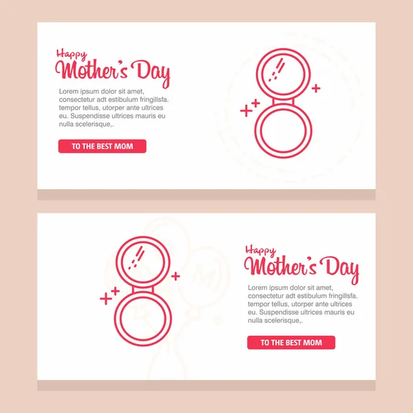 桜の花と母の日グリーティング カード ベクトル図 — ストックベクタ