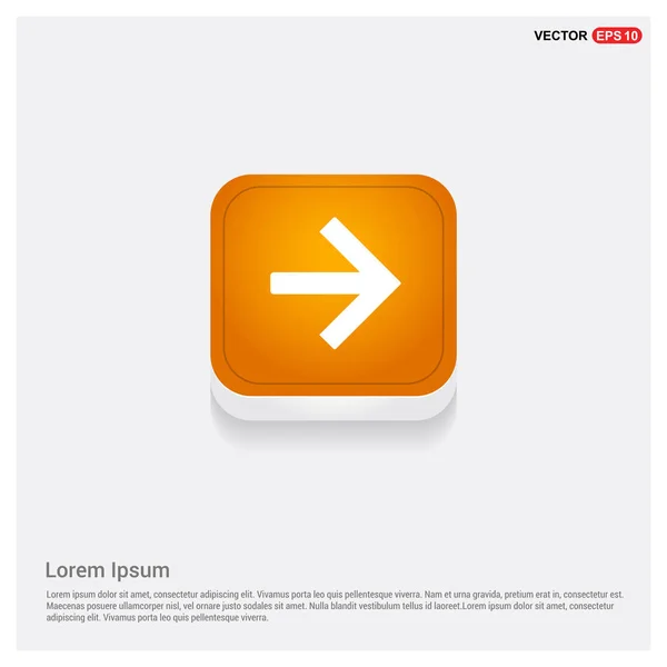 Siguiente Icono Flecha Naranja Botón Web Abstracto — Vector de stock