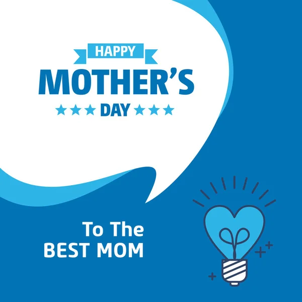 Schriftzug Happy Mother Day Grußkarte Vektorillustration — Stockvektor