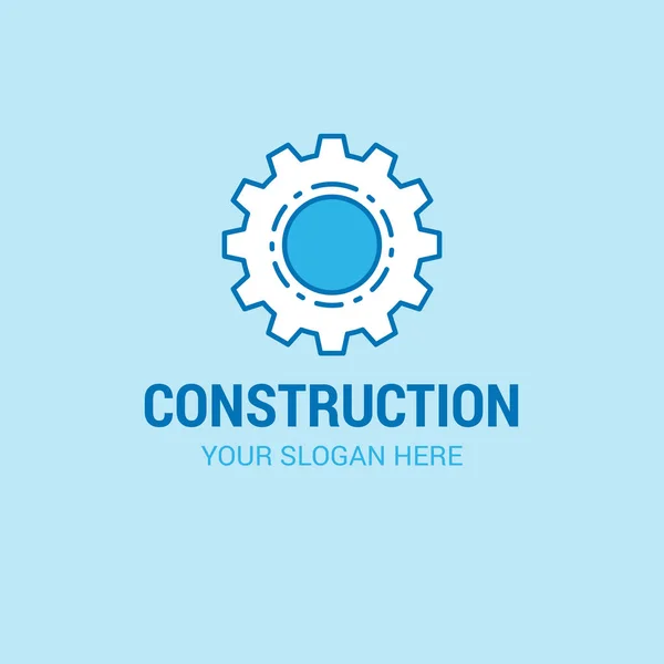 Labour Day Logotyp Med Ljusblå Bakgrund Vektorillustration — Stock vektor