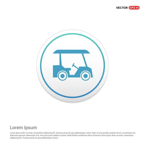 Golf Coche Icono Aislado Sobre Fondo Blanco — Vector de stock