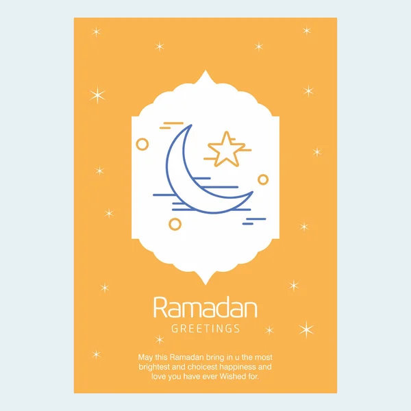 Barevné Ramadánu Holiday Greeting Card Design — Stockový vektor