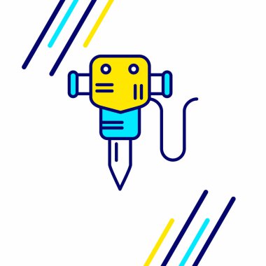 İşçi Bayramı simgesi ile açık renkli renkli vektör çizim 