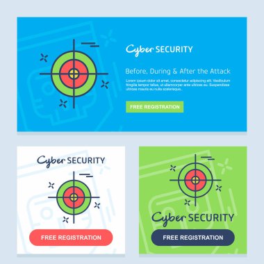 Siber güvenlik bayrağı tasarım vektörü 